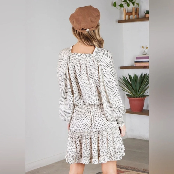 NWT Love Stitch Polka Dot Mini Dress Size Small - Picture 2 of 4